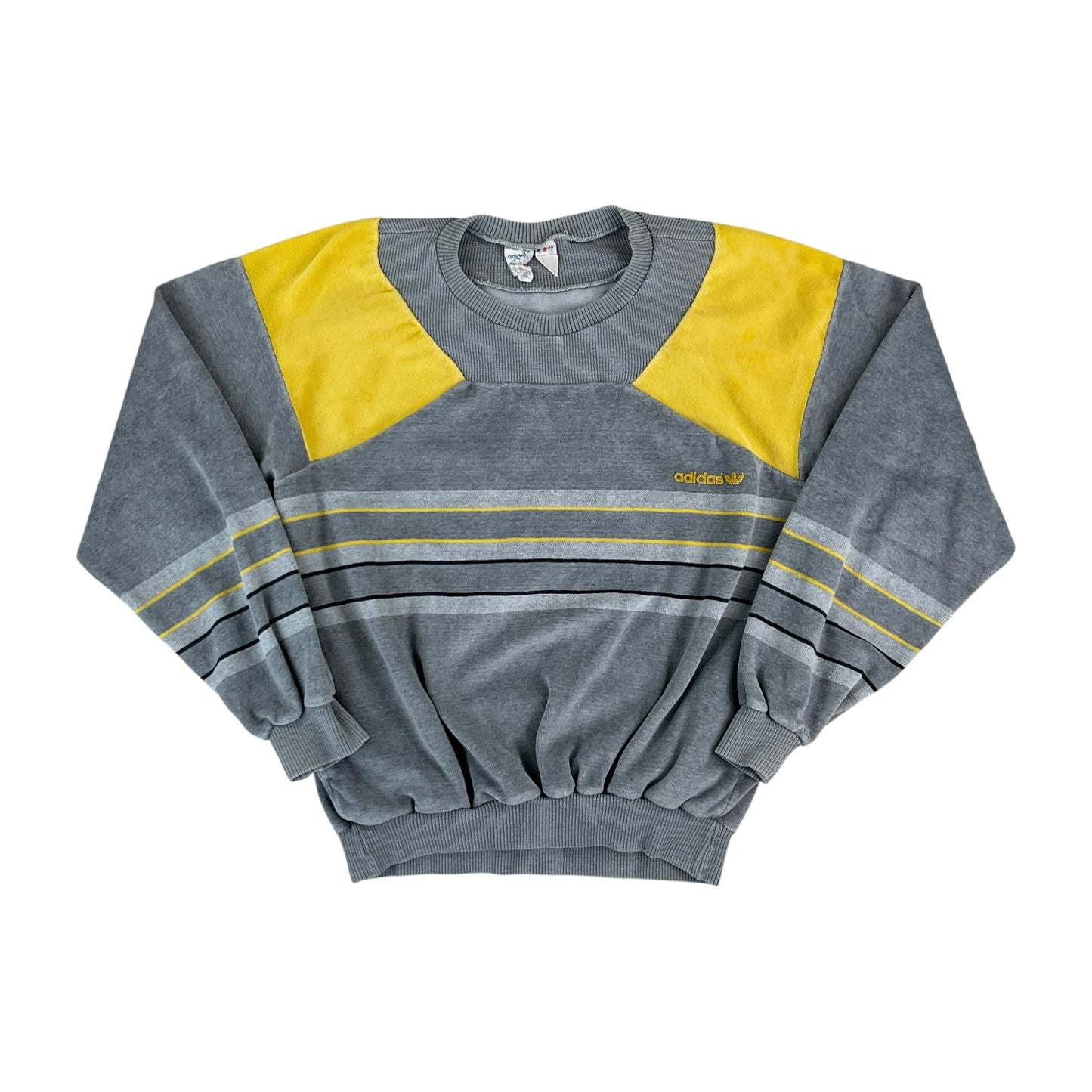 Adidas 70s Vintage Sweatshirt Grau - Damen/S Vorderansicht