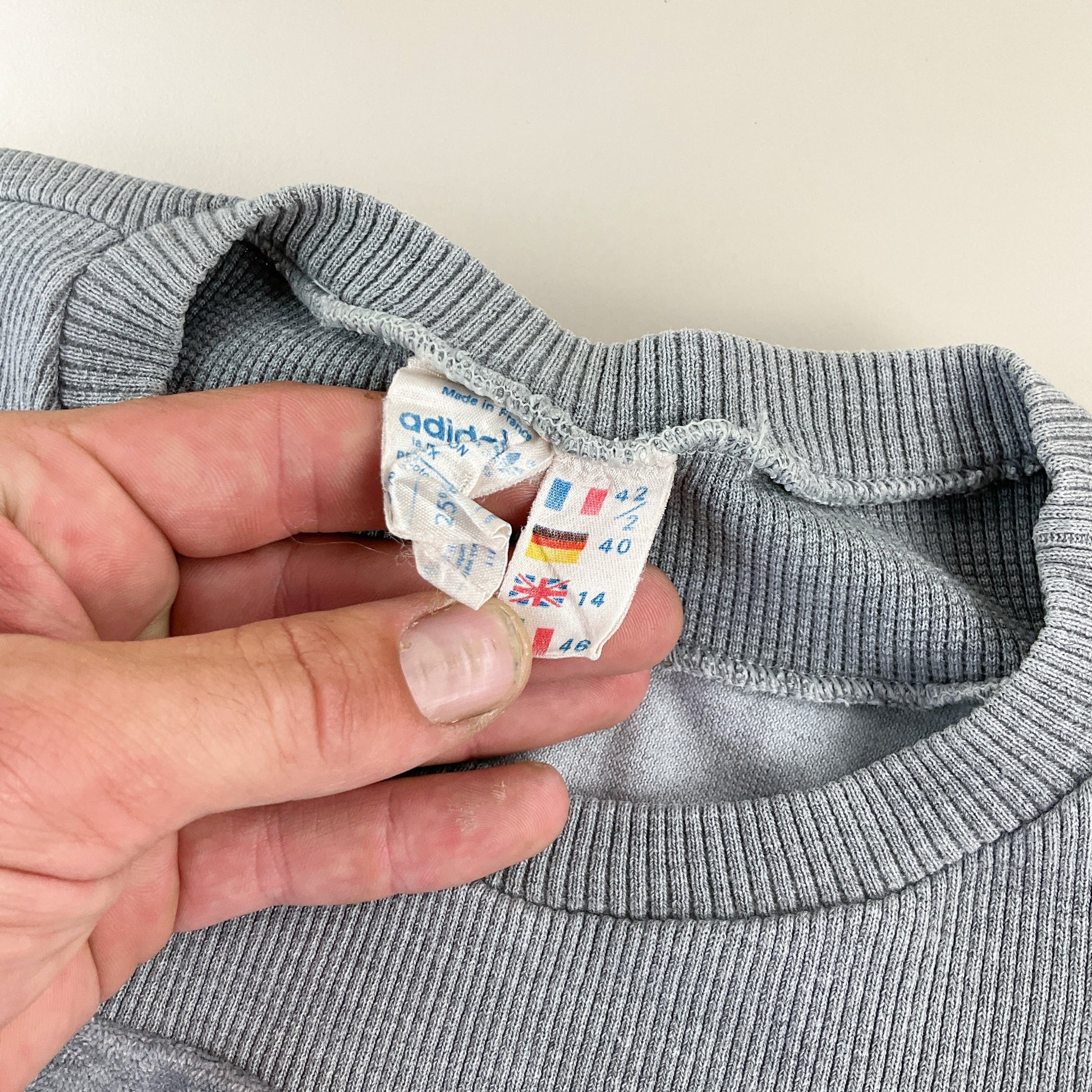 Adidas 70s Vintage Sweatshirt Grau - Damen/S Detailansicht 4