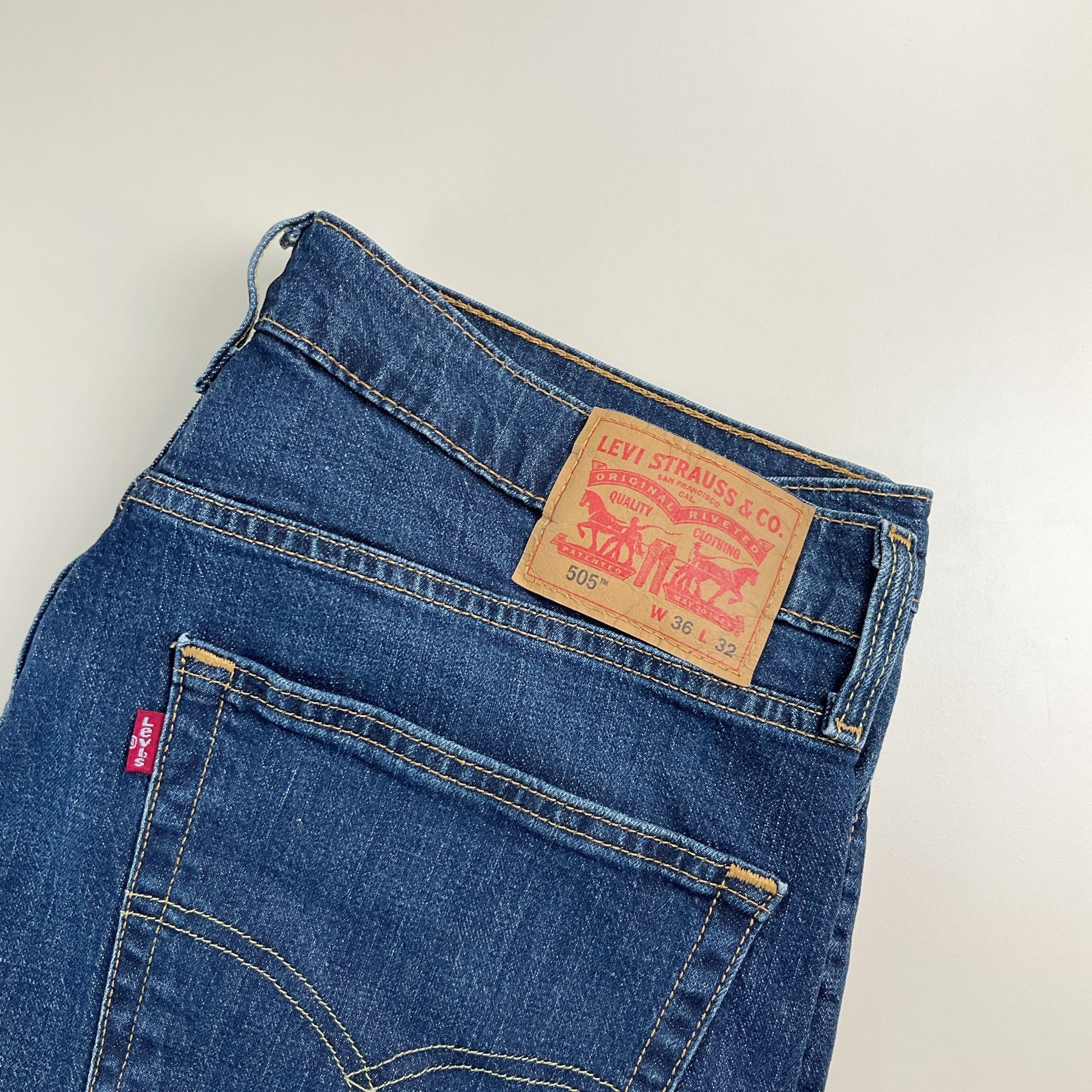 Levi's 505 Lot Jeans Dunkelblau - W36 L32 Detailansicht 1