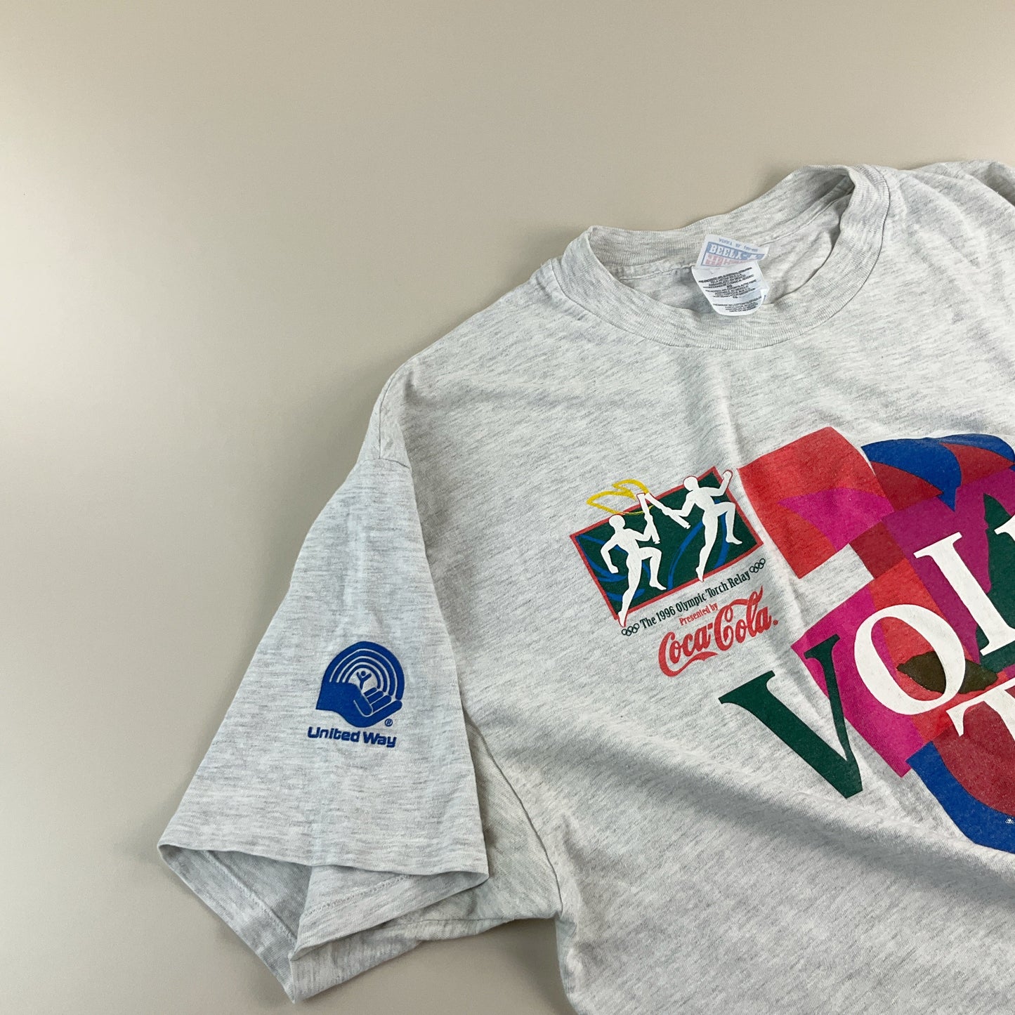 Hanes 90s Vintage Atlanta 1996 Olympics Volunteers T-Shirt Grau - Herren/XL Detailansicht 3