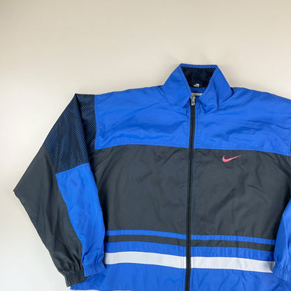 Nike 90s Leichtjacke Schwarz-Blau-Grau - Herren/XXL Detailansicht 1