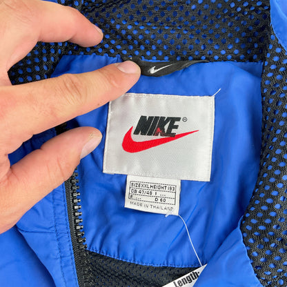 Nike 90s Leichtjacke Schwarz-Blau-Grau - Herren/XXL Markenlabel