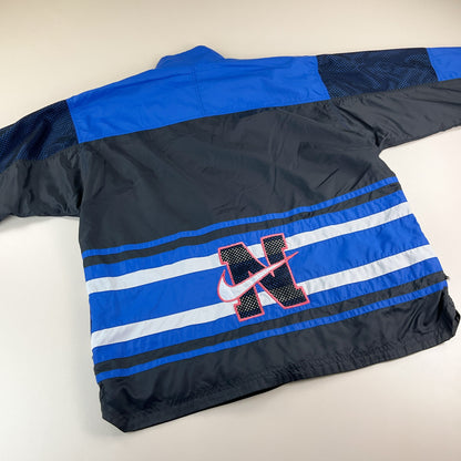 Nike 90s Leichtjacke Schwarz-Blau-Grau - Herren/XXL Detailansicht 2