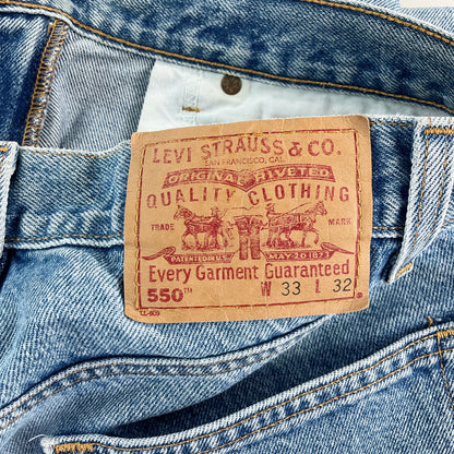 Levi's 550 Relaxed Fit 90s Jeans Hellblau - W33 L32 Markenlabel