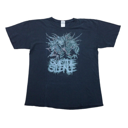 Suicide Silent Graphic T-Shirt - Large-GILDAN-olesstore-vintage-secondhand-shop-austria-österreich