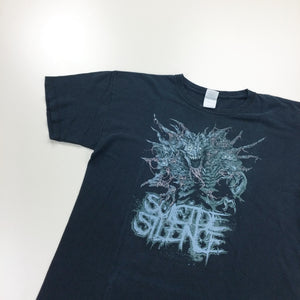Suicide Silent Graphic T-Shirt - Large-GILDAN-olesstore-vintage-secondhand-shop-austria-österreich