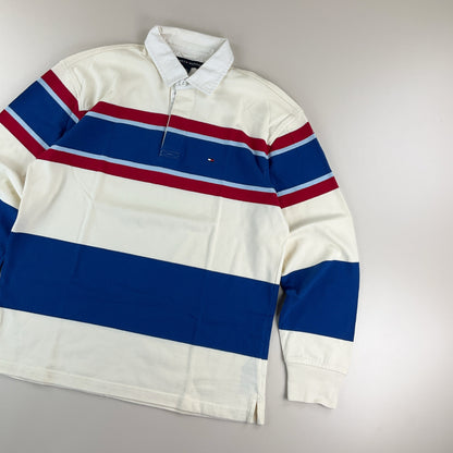 Tommy Hilfiger Rugby Longsleeve Polo Beige-Blau - Herren/M Detailansicht 1