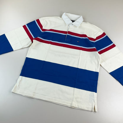 Tommy Hilfiger Rugby Longsleeve Polo Beige-Blau - Herren/M Detailansicht 2