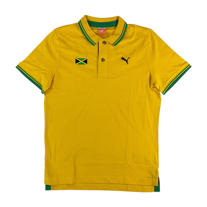 Puma Jamaica Polo Shirt Grün-Gelb - Herren/XL Vorderansicht