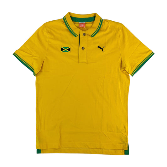 Puma Jamaica Polo Shirt Grün-Gelb - Herren/XL Vorderansicht