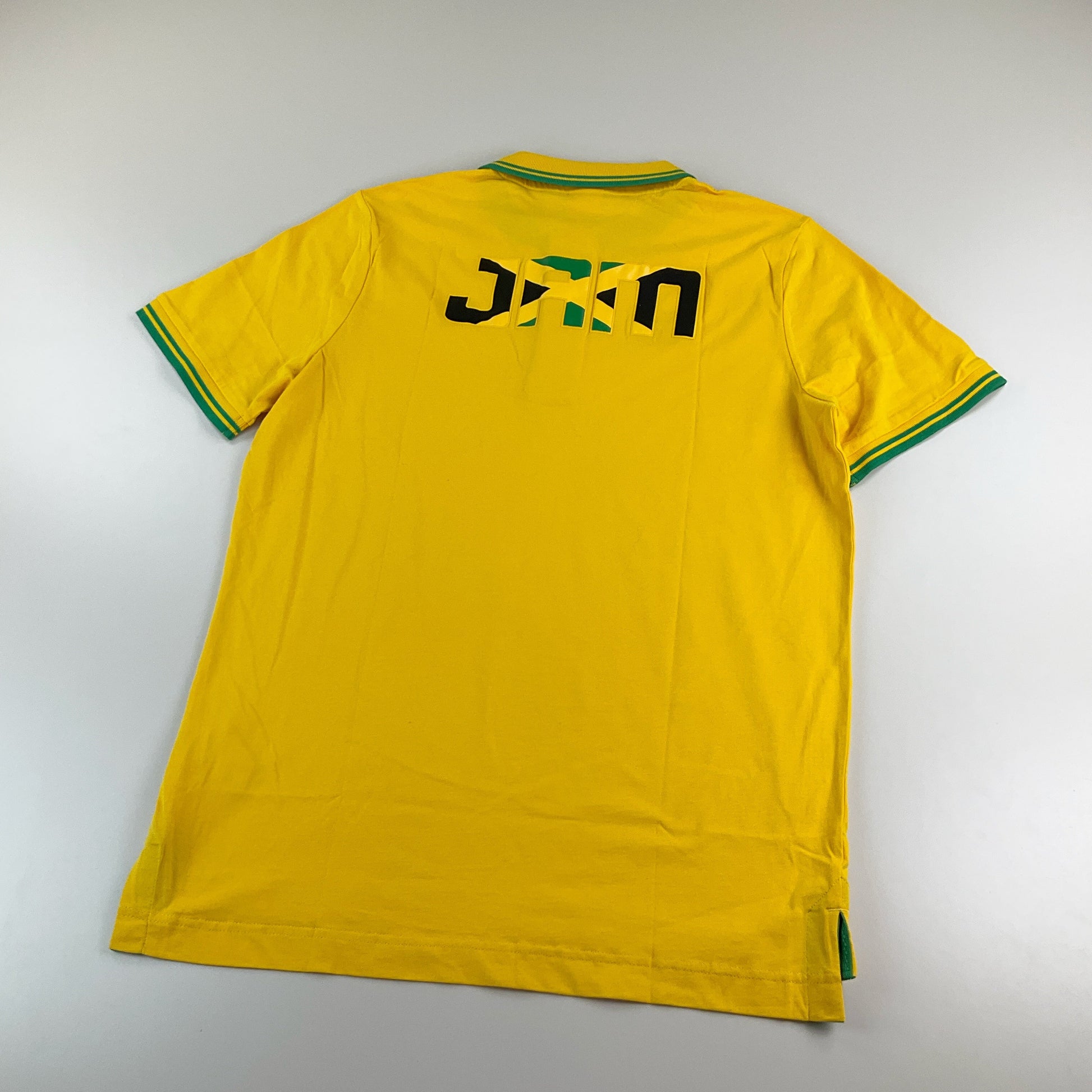 Puma Jamaica Polo Shirt Grün-Gelb - Herren/XL Detailansicht 3