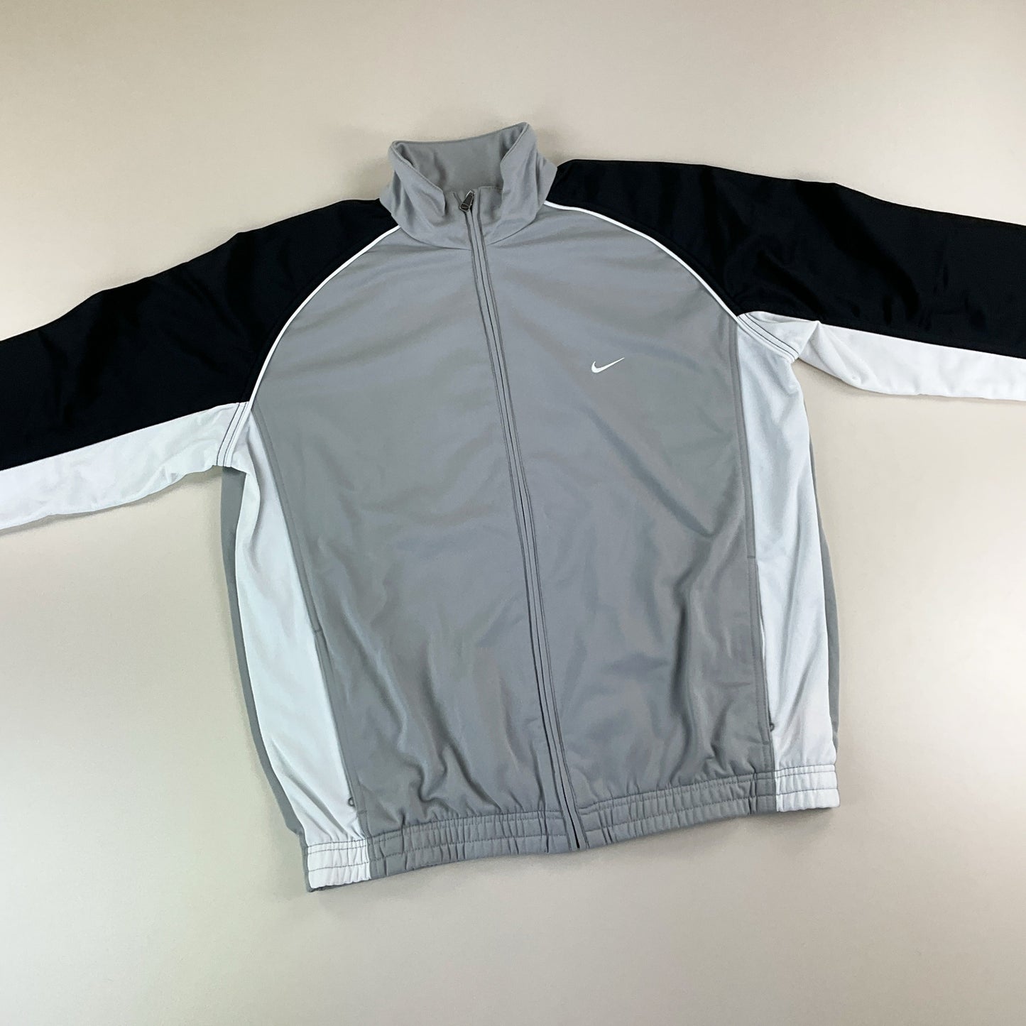 Nike 2000s Trainingsjacke Grau-Schwarz - Herren/XL Detailansicht 1