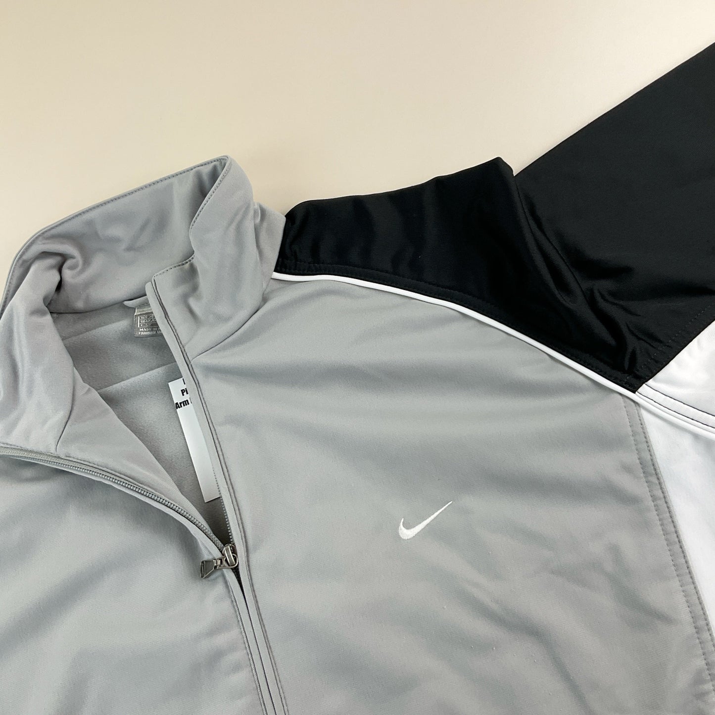 Nike 2000s Trainingsjacke Grau-Schwarz - Herren/XL Detailansicht 3