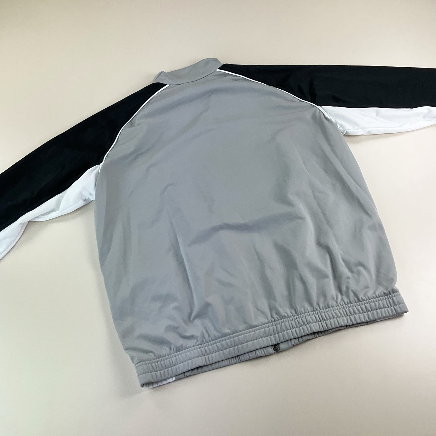 Nike 2000s Trainingsjacke Grau-Schwarz - Herren/XL Markenlabel