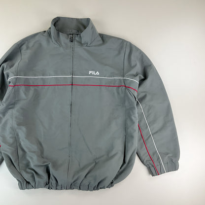 Fila 2000s Trainingsanzug Grau - Herren/XL Detailansicht Jacke 1