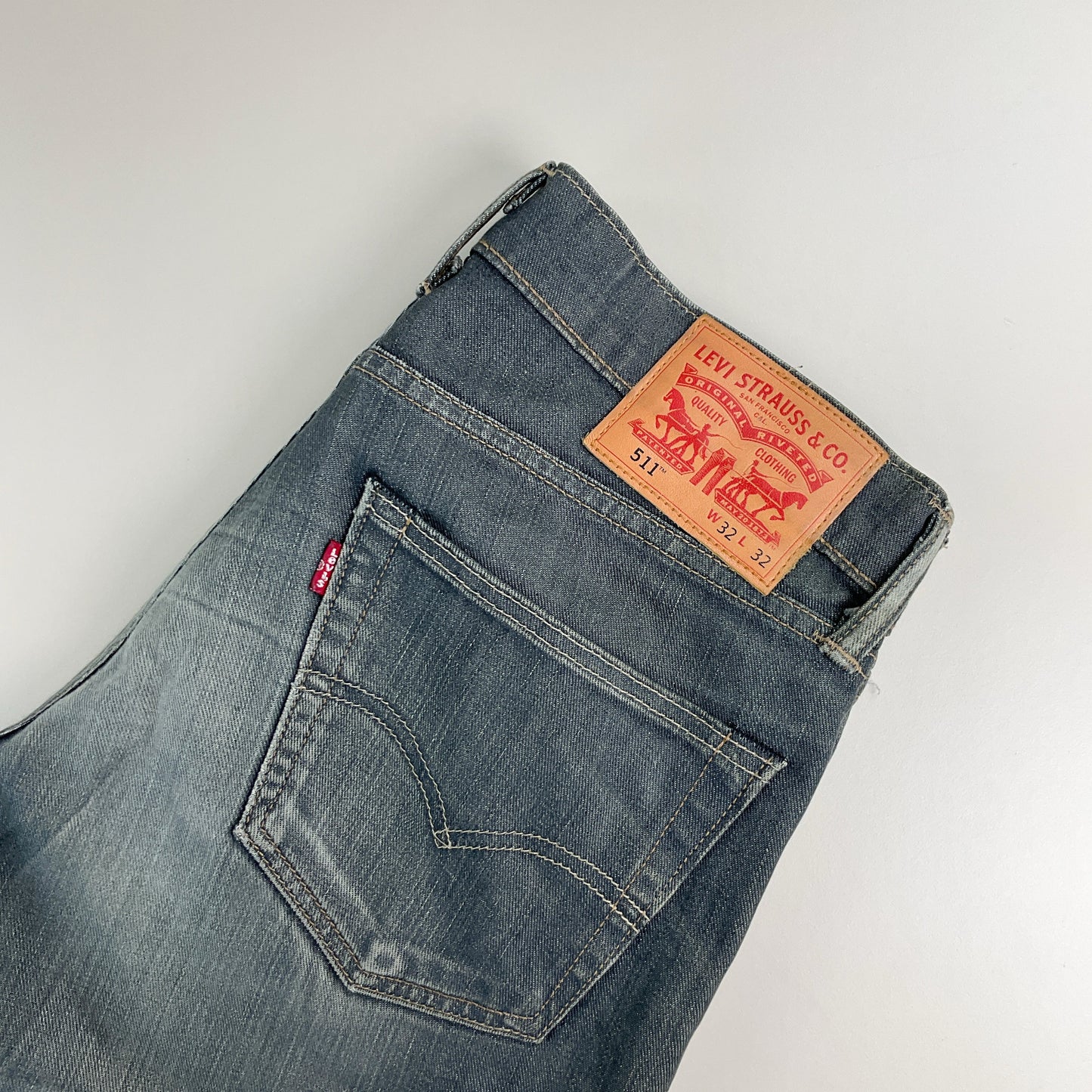 Levi's 511 Jeans Dunkelgrau - W32 L32 Rückansicht
