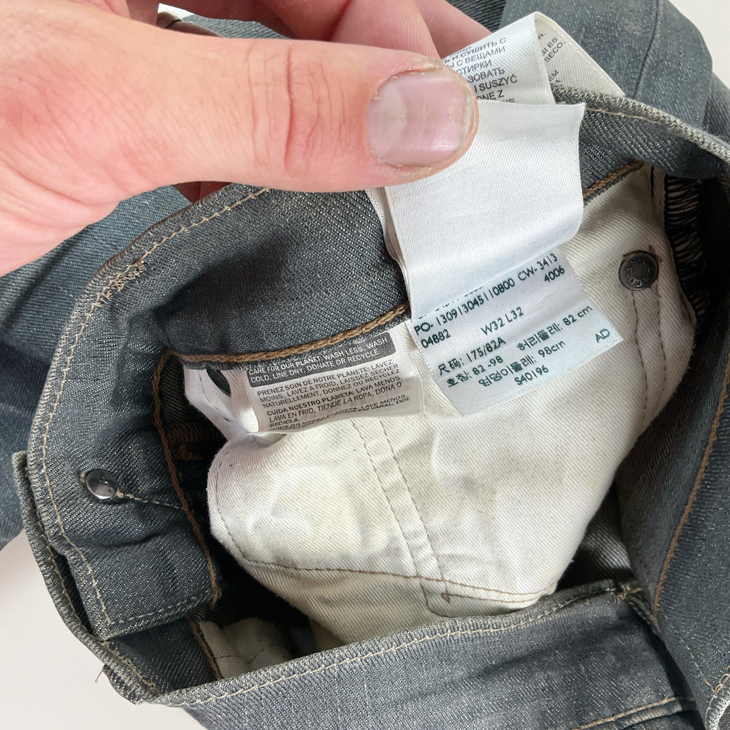 Levi's 511 Jeans Dunkelgrau - W32 L32 Markenlabel