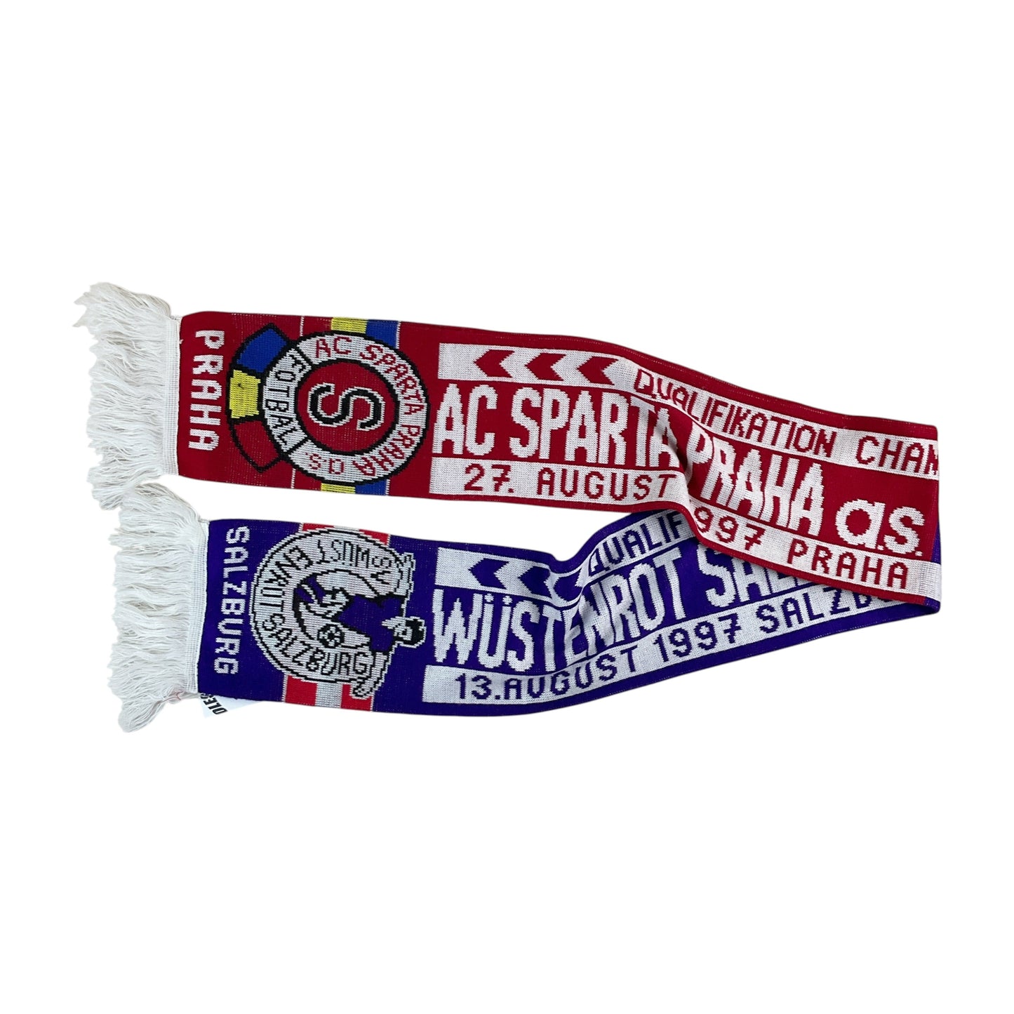 Austria Salzburg vs Sparta Prag 1997 Fan-Schal Detailansicht 1
