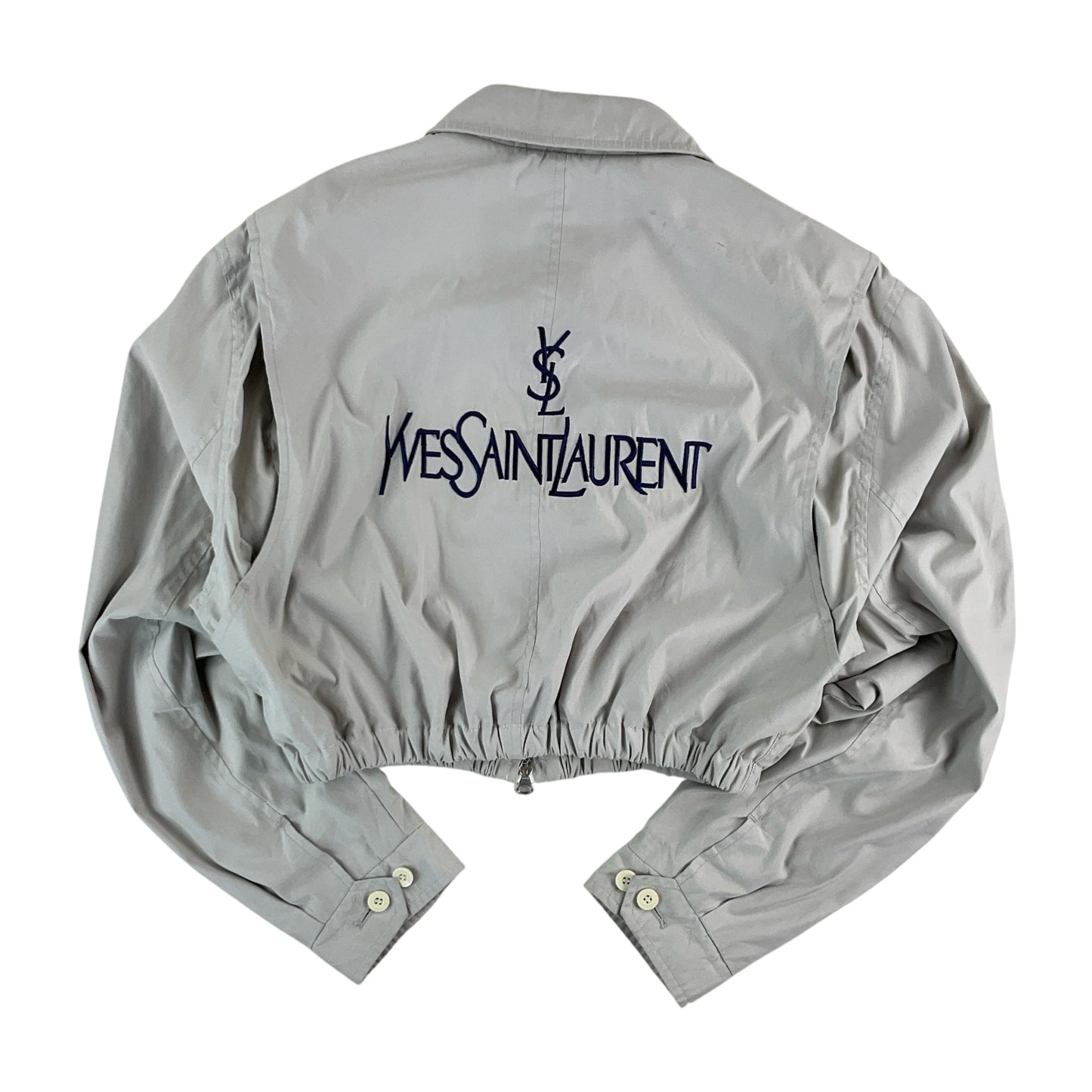 Yves Saint Laurent Crop Jacke - Damen/S Rueckansicht Logo