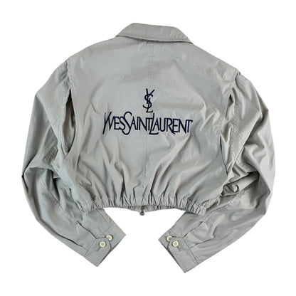 Yves Saint Laurent Crop Jacke - Damen/S Rueckansicht Logo