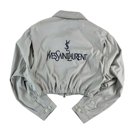 Yves Saint Laurent Crop Jacke - Damen/S Rueckansicht Logo
