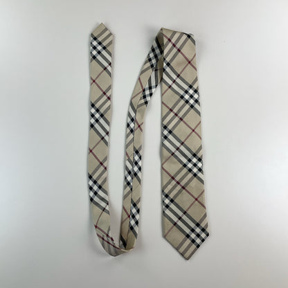 Burberry Nova Check Krawatte Beige - Gesamtansicht
