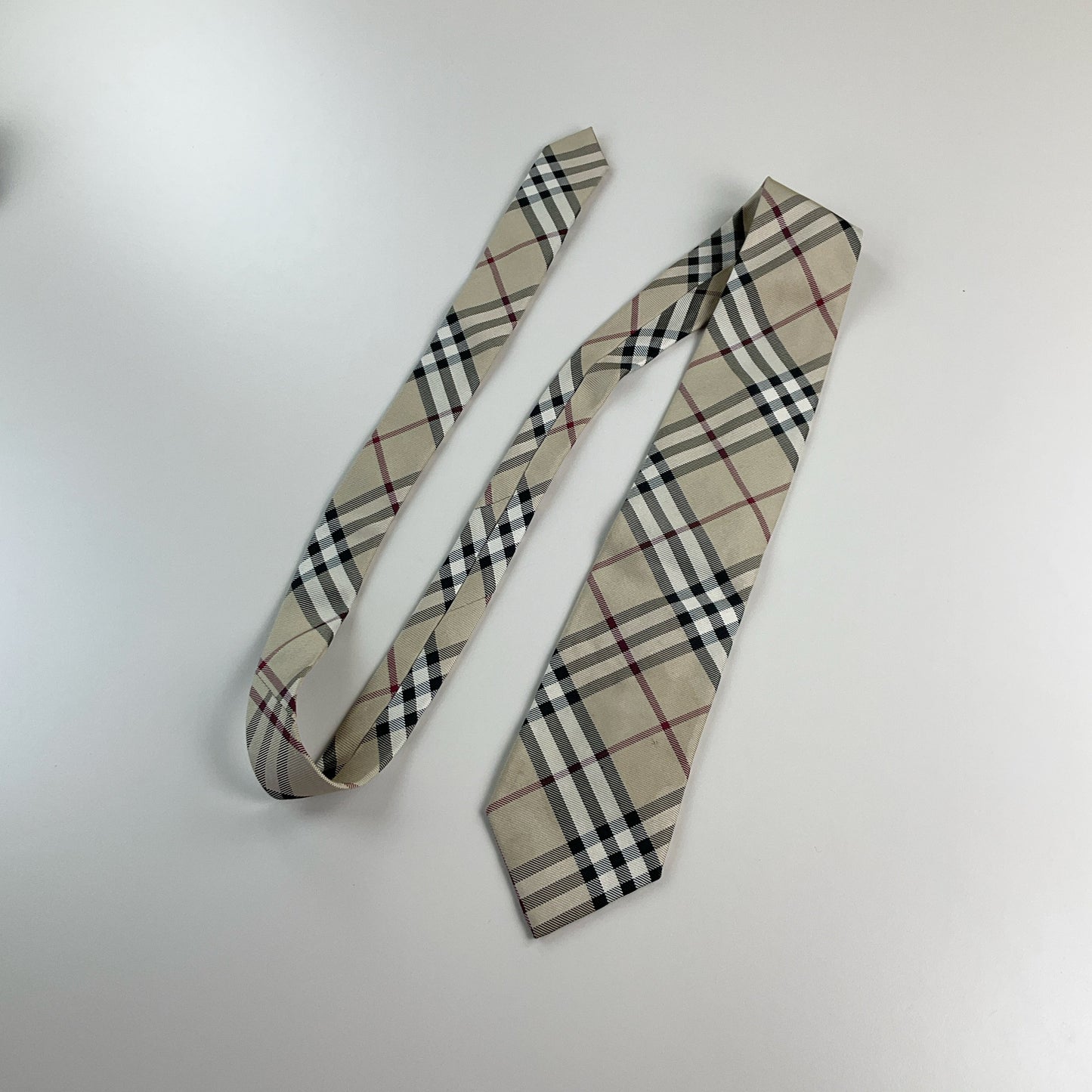 Burberry Nova Check Krawatte Beige - Detailansicht