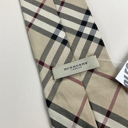 Burberry Nova Check Krawatte Beige - Markenlabel