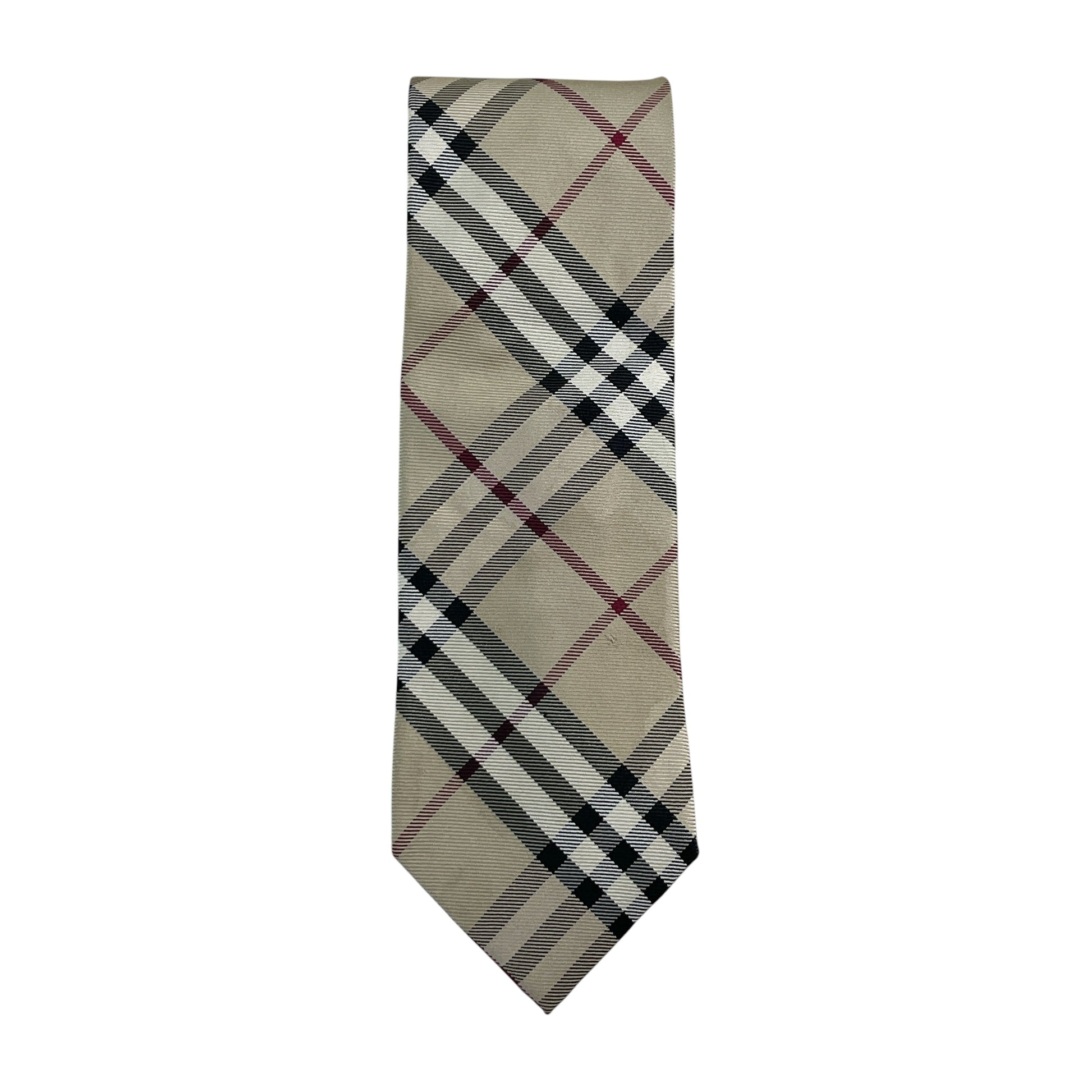 Burberry Nova Check Krawatte Beige - Vorderansicht
