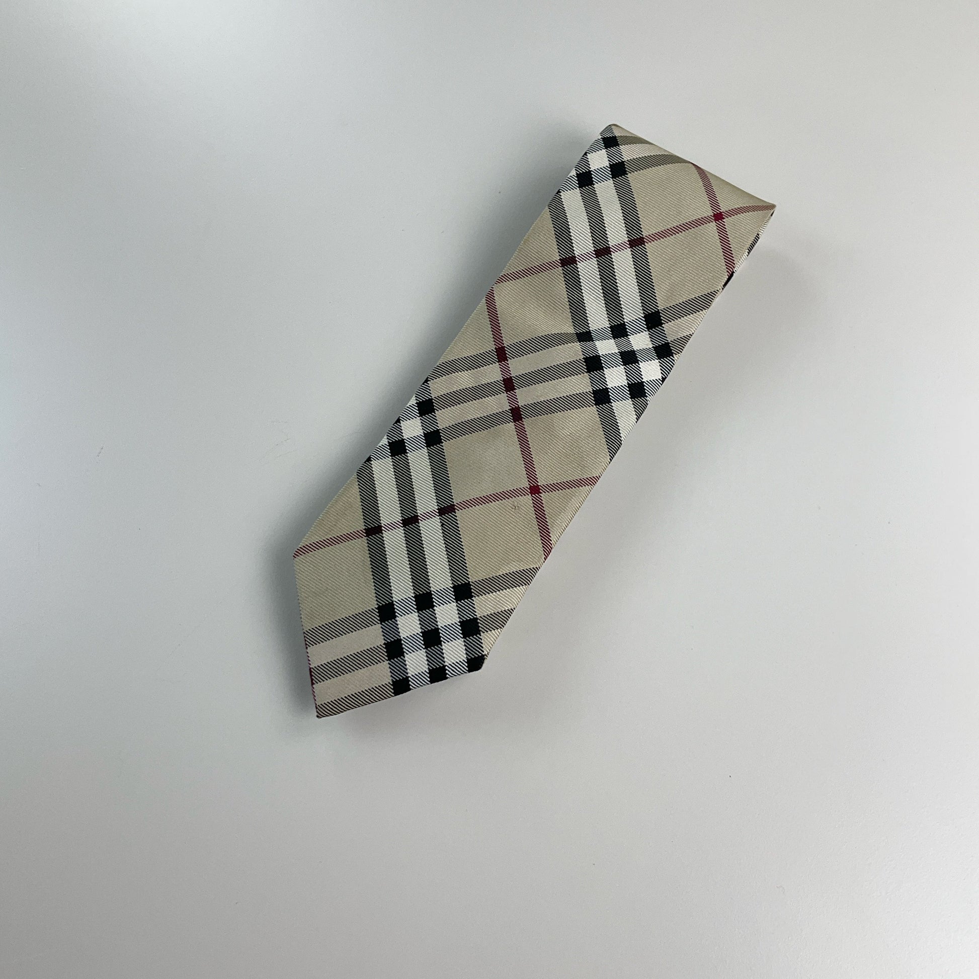 Burberry Nova Check Krawatte Beige - Gefaltet
