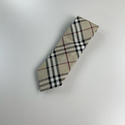 Burberry Nova Check Krawatte Beige - Gefaltet