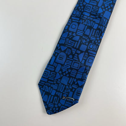 Opel Krawatte Blau-Schwarz Vintage - Gesamtansicht