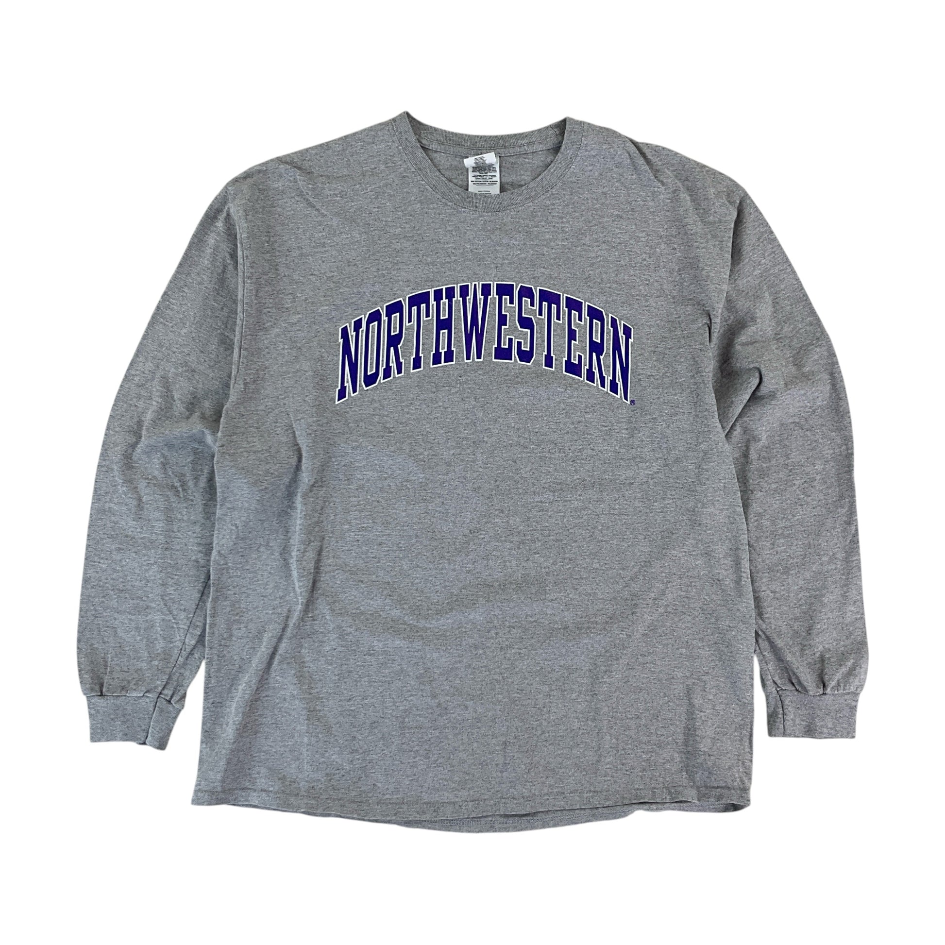 Gildan, Gildan Northwestern Langarmshirt, Grau, Herren/XL