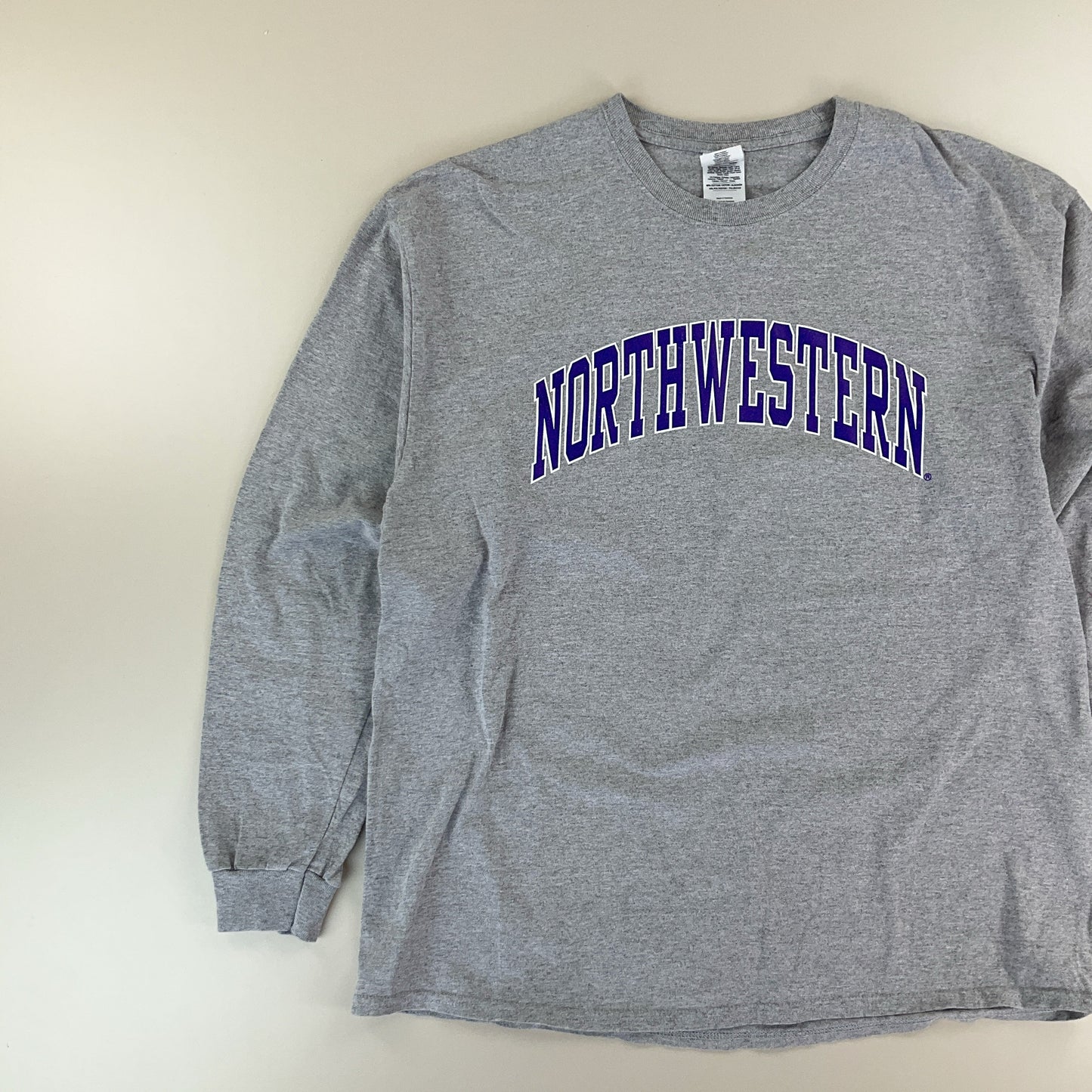 Gildan, Gildan Northwestern Langarmshirt, Grau, Herren/XL