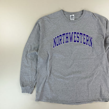 Gildan, Gildan Northwestern Langarmshirt, Grau, Herren/XL