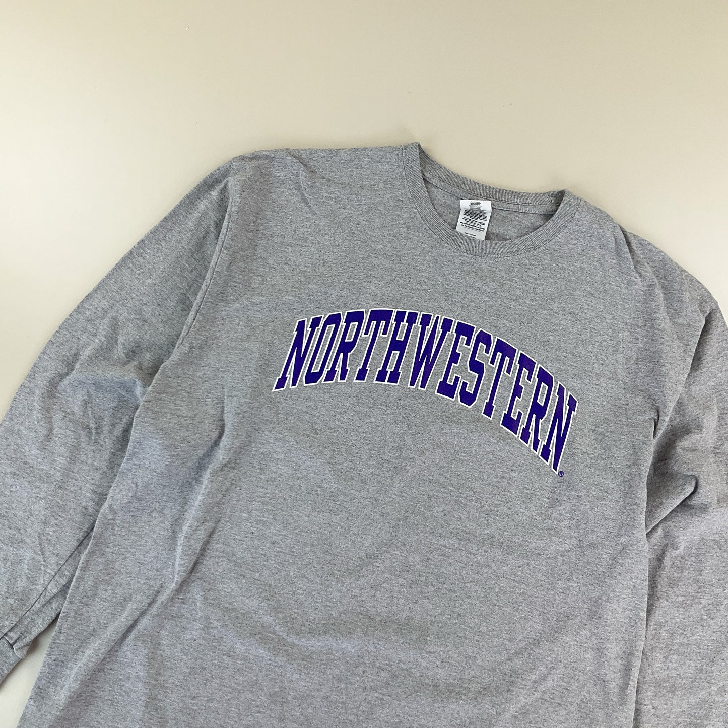 Gildan, Gildan Northwestern Langarmshirt, Grau, Herren/XL