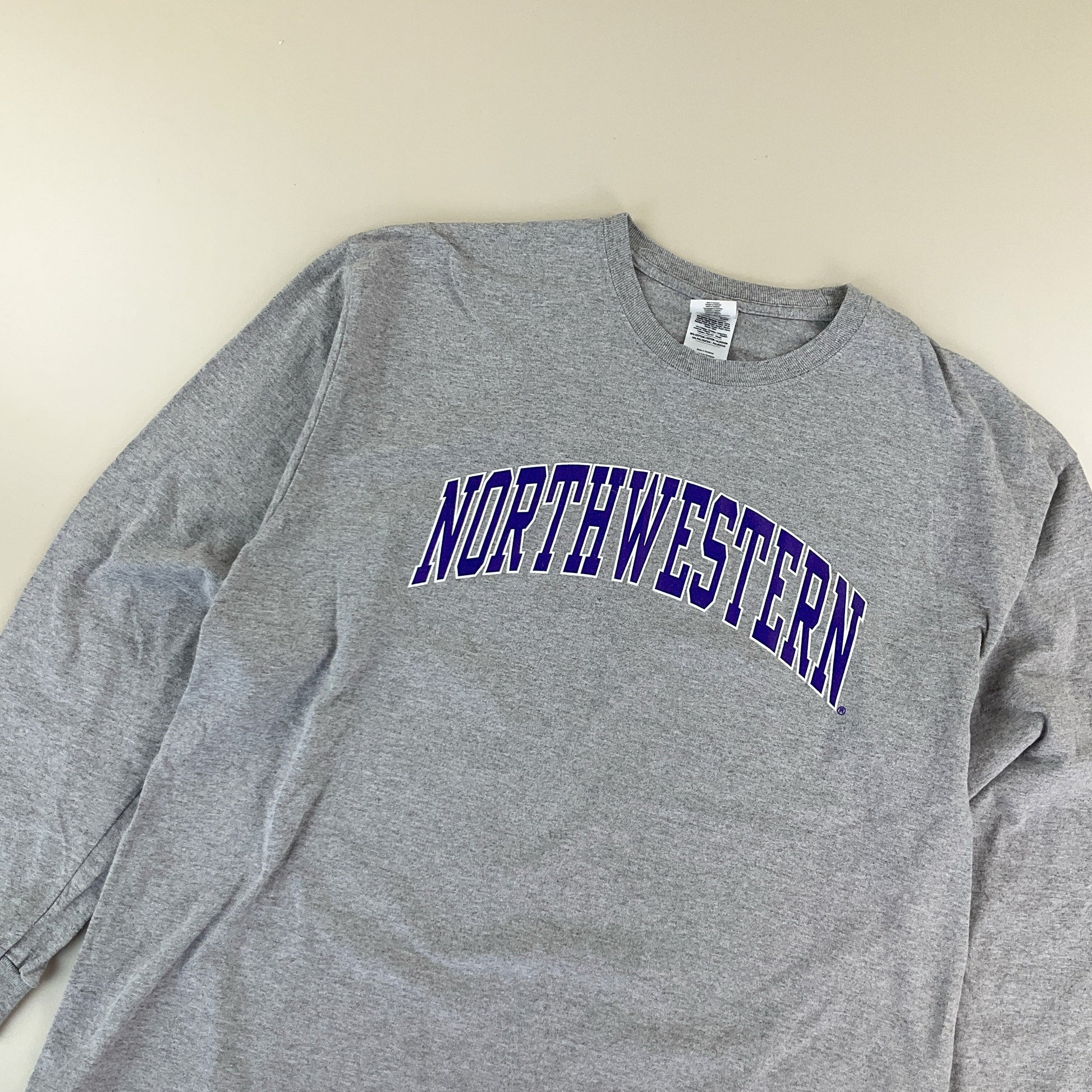 Gildan, Gildan Northwestern Langarmshirt, Grau, Herren/XL