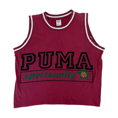 Puma, Puma Basketball Tanktop, Dunkelrot, Herren/XXL