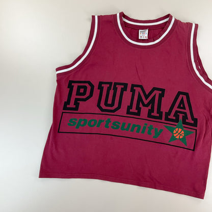 Puma, Puma Basketball Tanktop, Dunkelrot, Herren/XXL