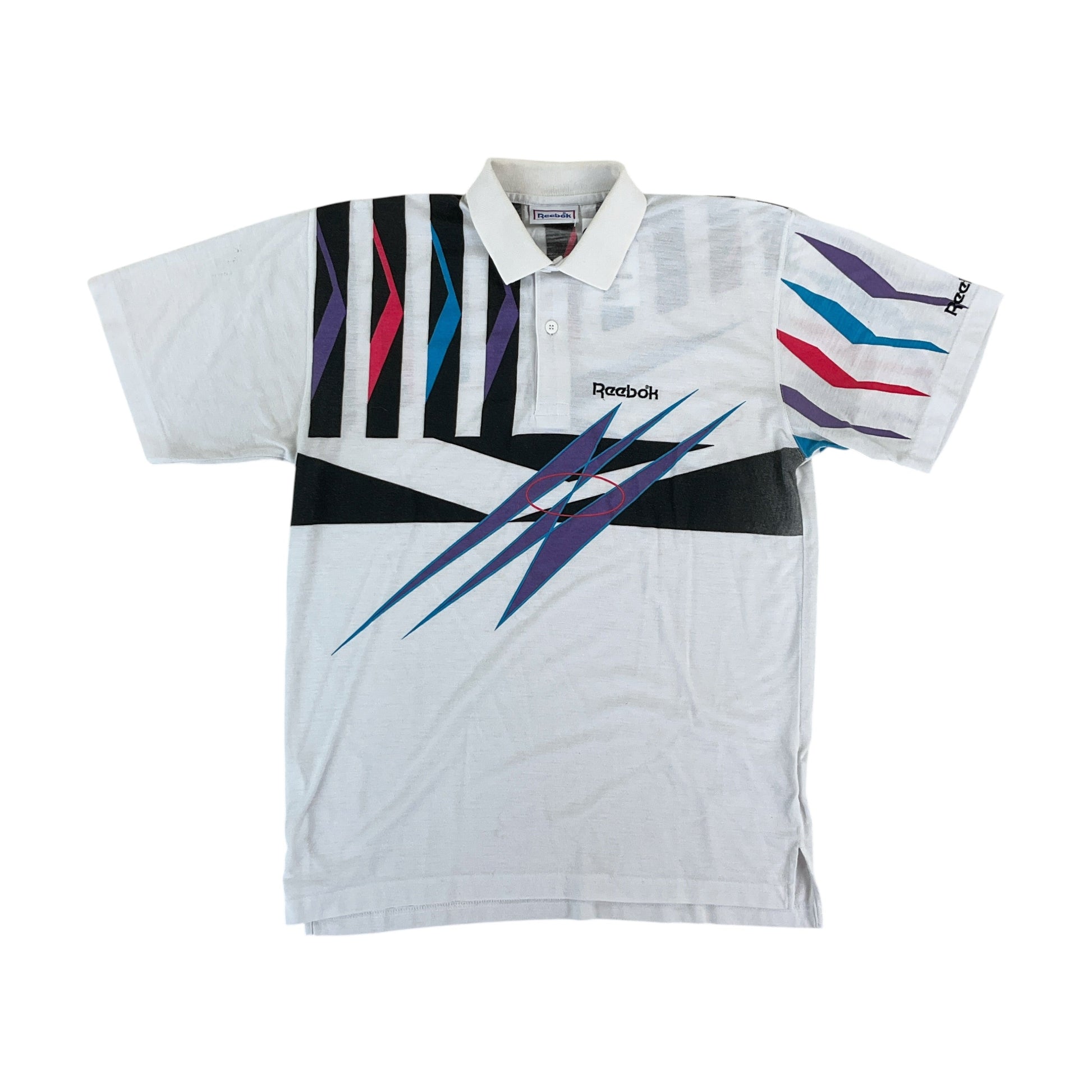 Reebok, Reebok Polo Shirt, Weiß/Bunt, Herren/M