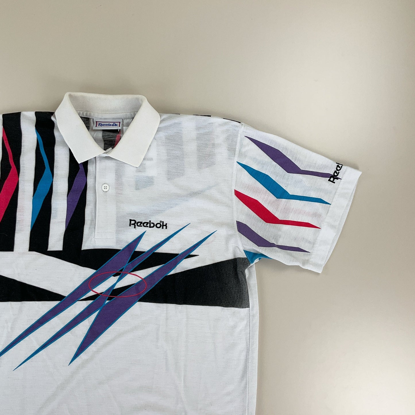 Reebok, Reebok Polo Shirt, Weiß/Bunt, Herren/M