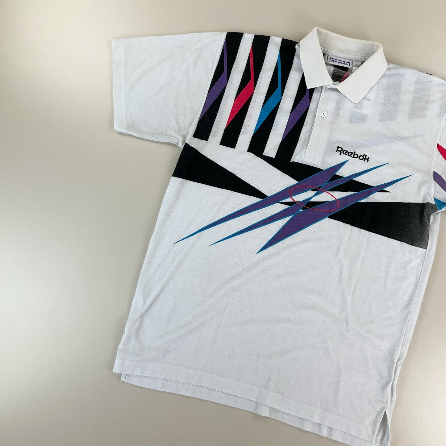 Reebok, Reebok Polo Shirt, Weiß/Bunt, Herren/M