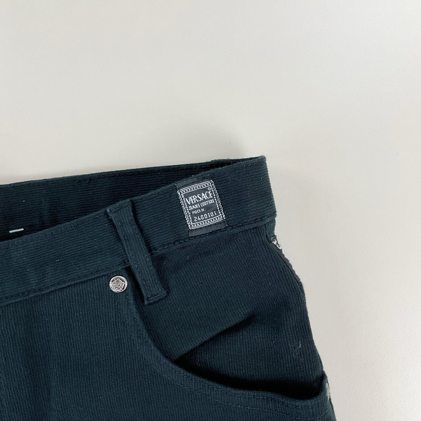 Versace Jeans Couture, Versace Jeans Couture Stoffhose 90s, Schwarz, W32 L34