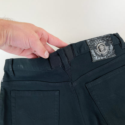 Versace Jeans Couture, Versace Jeans Couture Stoffhose 90s, Schwarz, W32 L34