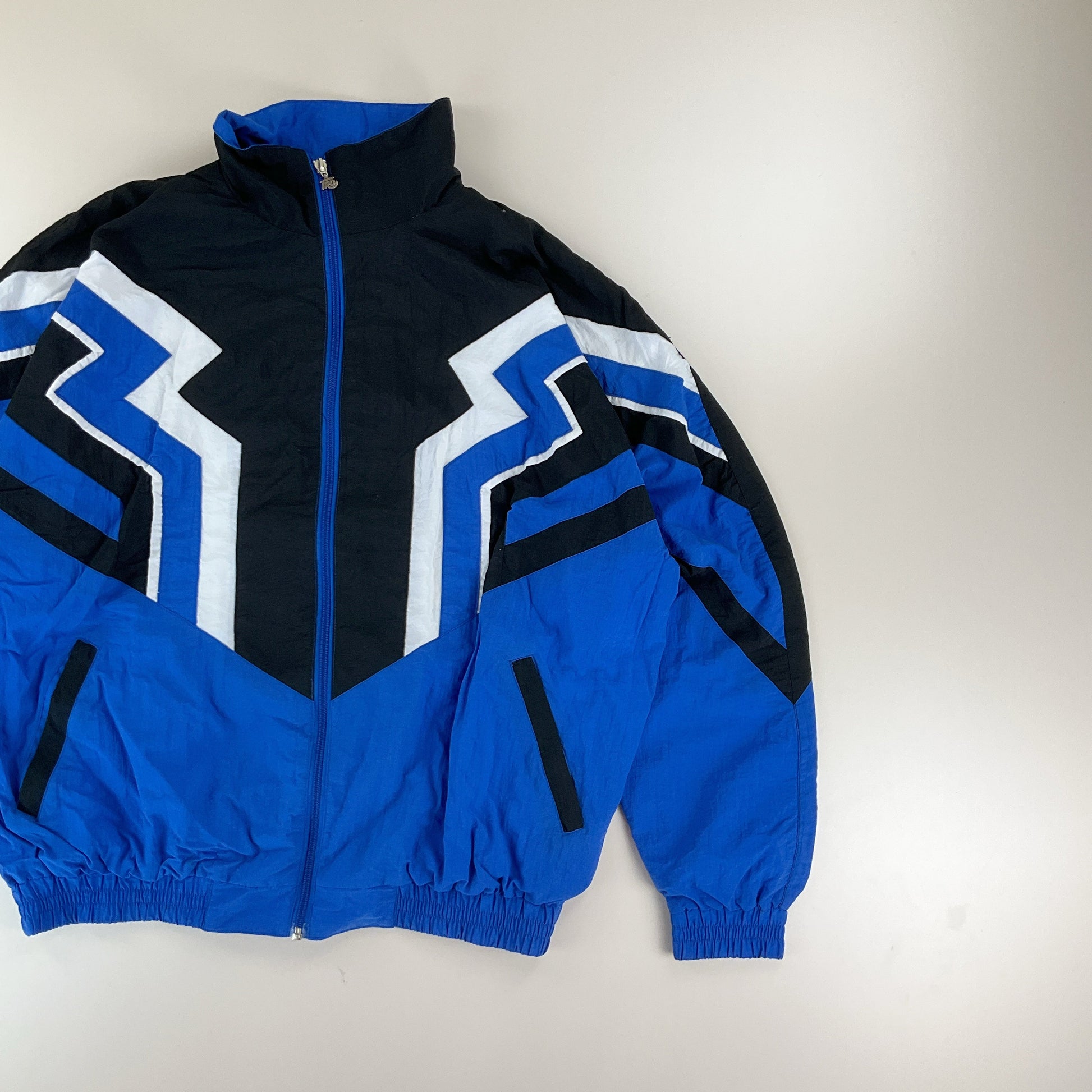 No Name, Retro Trainingsanzug TV Leonding, Schwarz/Blau/Weiß, Herren/L