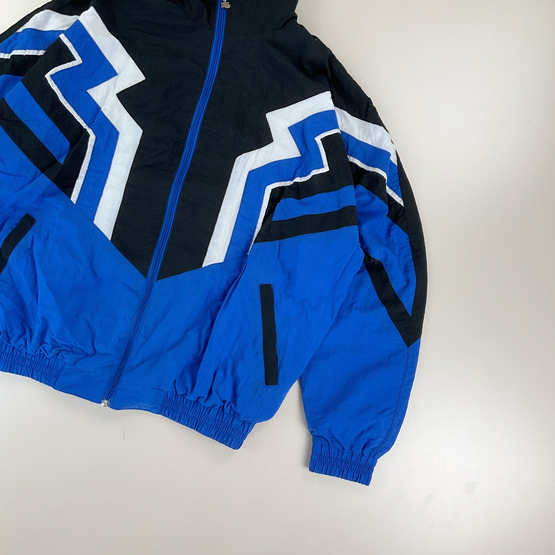 No Name, Retro Trainingsanzug TV Leonding, Schwarz/Blau/Weiß, Herren/L