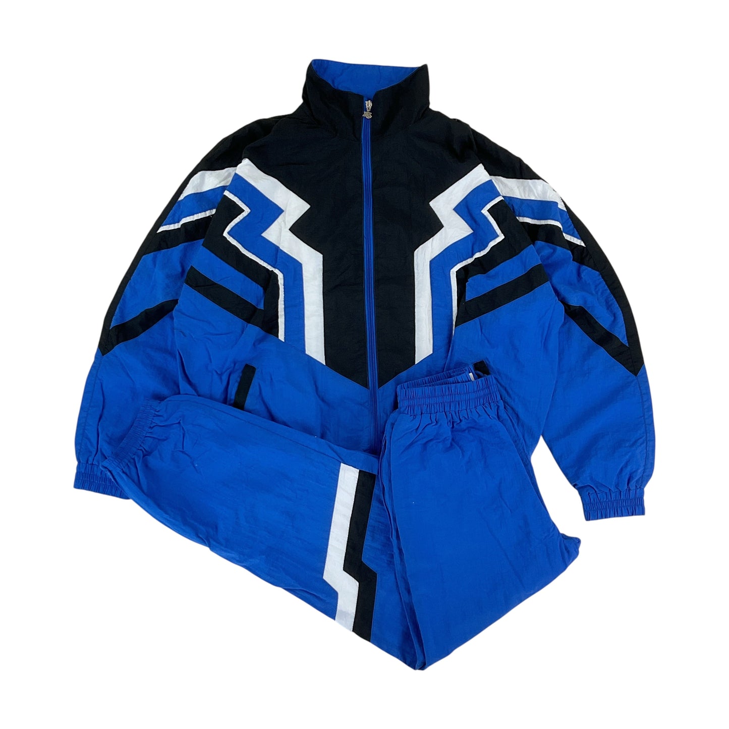 No Name, Retro Trainingsanzug TV Leonding, Schwarz/Blau/Weiß, Herren/L