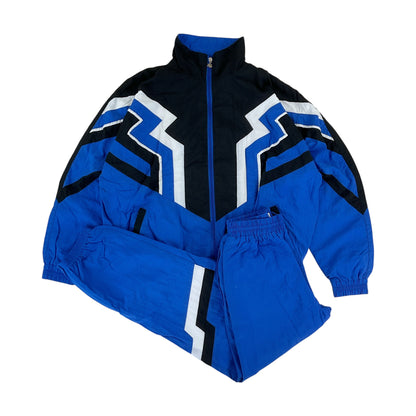 No Name, Retro Trainingsanzug TV Leonding, Schwarz/Blau/Weiß, Herren/L