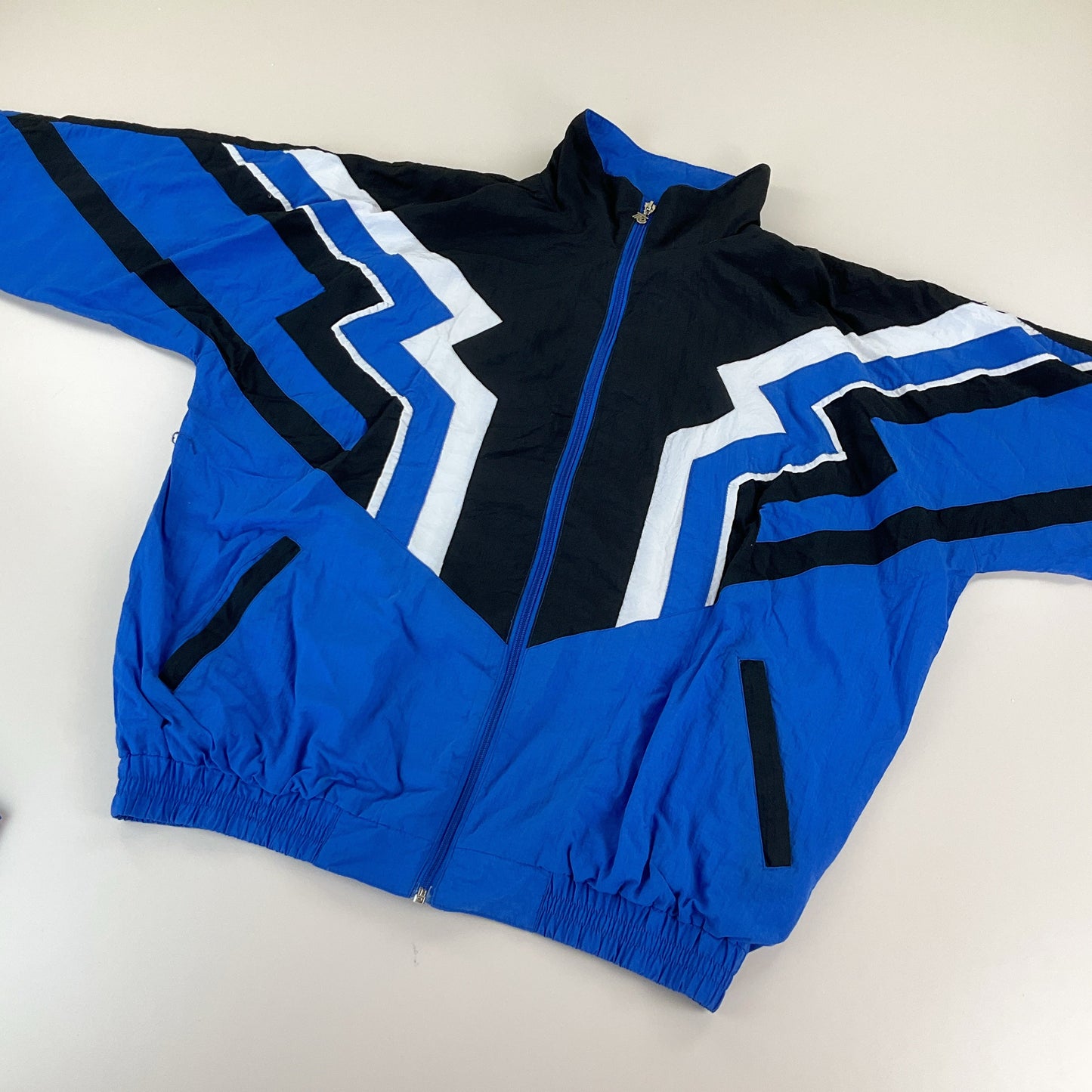 No Name, Retro Trainingsanzug TV Leonding, Schwarz/Blau/Weiß, Herren/L