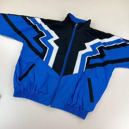 No Name, Retro Trainingsanzug TV Leonding, Schwarz/Blau/Weiß, Herren/L